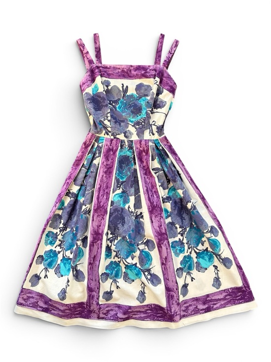 Vintage Dresses & Skirts - Vintage 1960s Floral Fit & Flare Dress 🌸 XS